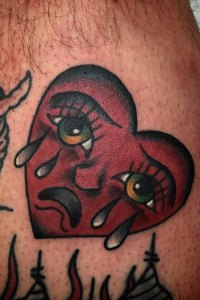 Brendan Courts, Crying Heart Tattoo