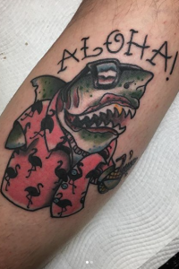 Brendan Courts, Shark Tattoo