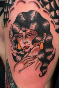 Luc Ace, Woman Smoking Tattoo